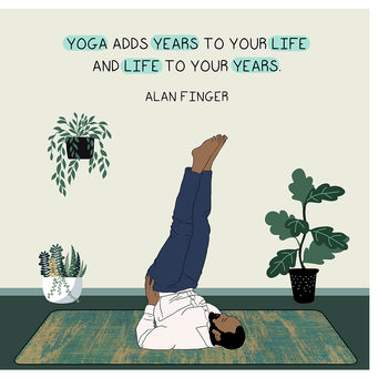 Big Raven Yoga Yoga Adds Years To Your Life Doodle Card