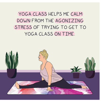 Big Raven Yoga Yoga Class Helps Me Calm Doodle Card