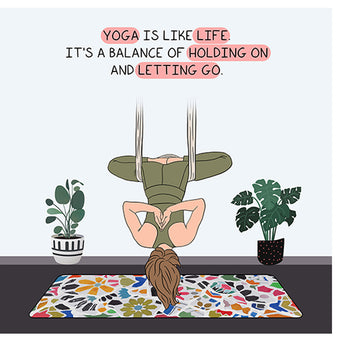 Big Raven Yoga Yoga is like life Doodle Card