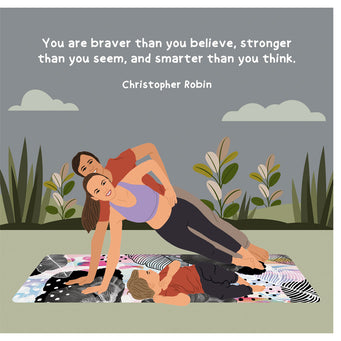 Big Raven Yoga You Are Braver Doodle Card