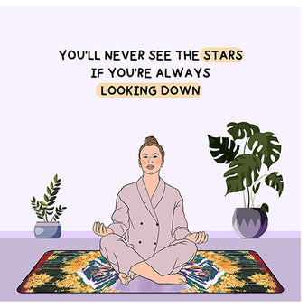 Big Raven Yoga You'll Never See The Stars  Doodle Card