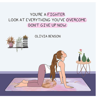 Big Raven Yoga You're a fighter Doodle Card
