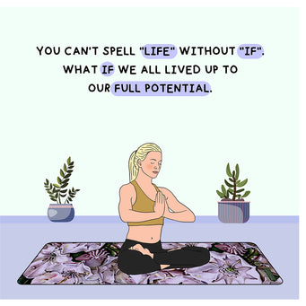 Big Raven Yoga You can't spell life without if Doodle Card