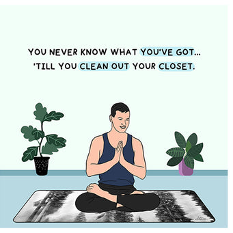 Big Raven Yoga You Never Know What You've Got Doodle Card
