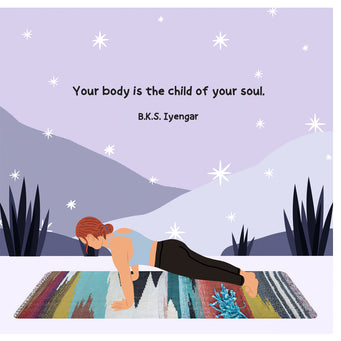 Big Raven Yoga Your Body Doodle Card