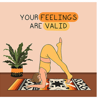 Big Raven Yoga Your Feelings Are Valid Doodle Card