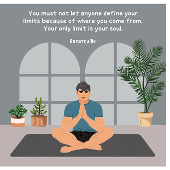 Big Raven Yoga Your Only Limit Is Your Soul Doodle Card