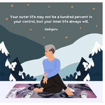 Big Raven Yoga Your Outer Life Doodle Card